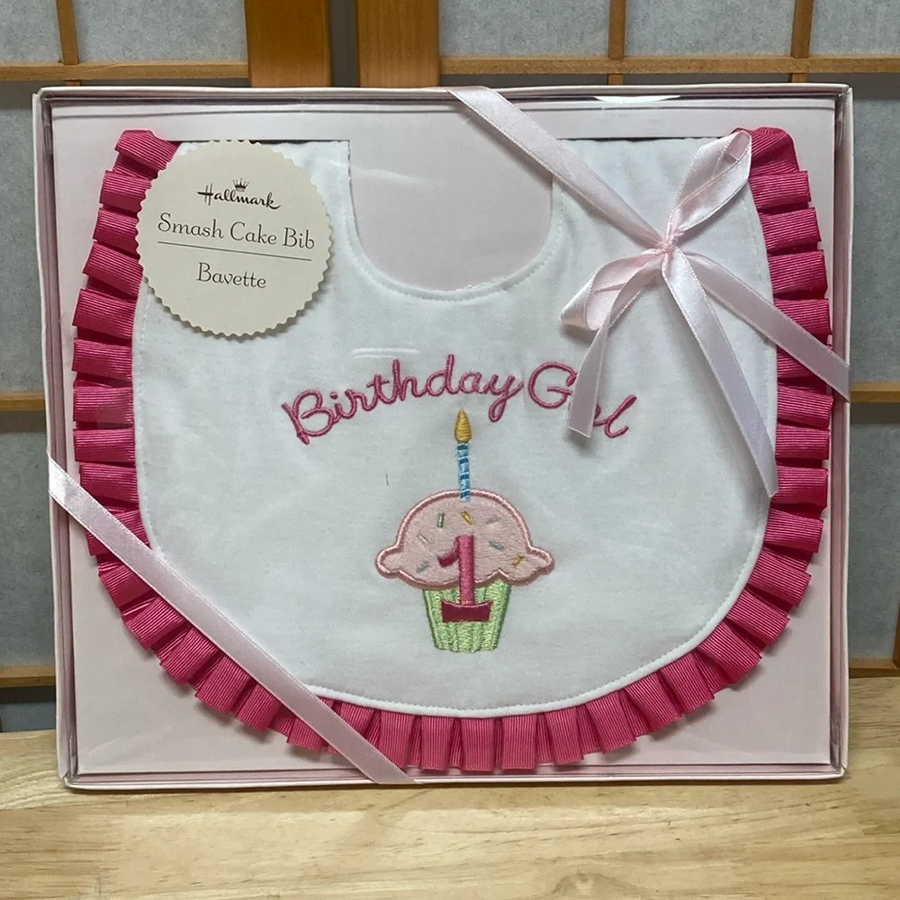 Hallmark First Birthday Bib for Baby Girl